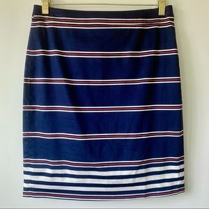J. Crew Striped Pencil Skirt Women’s 4